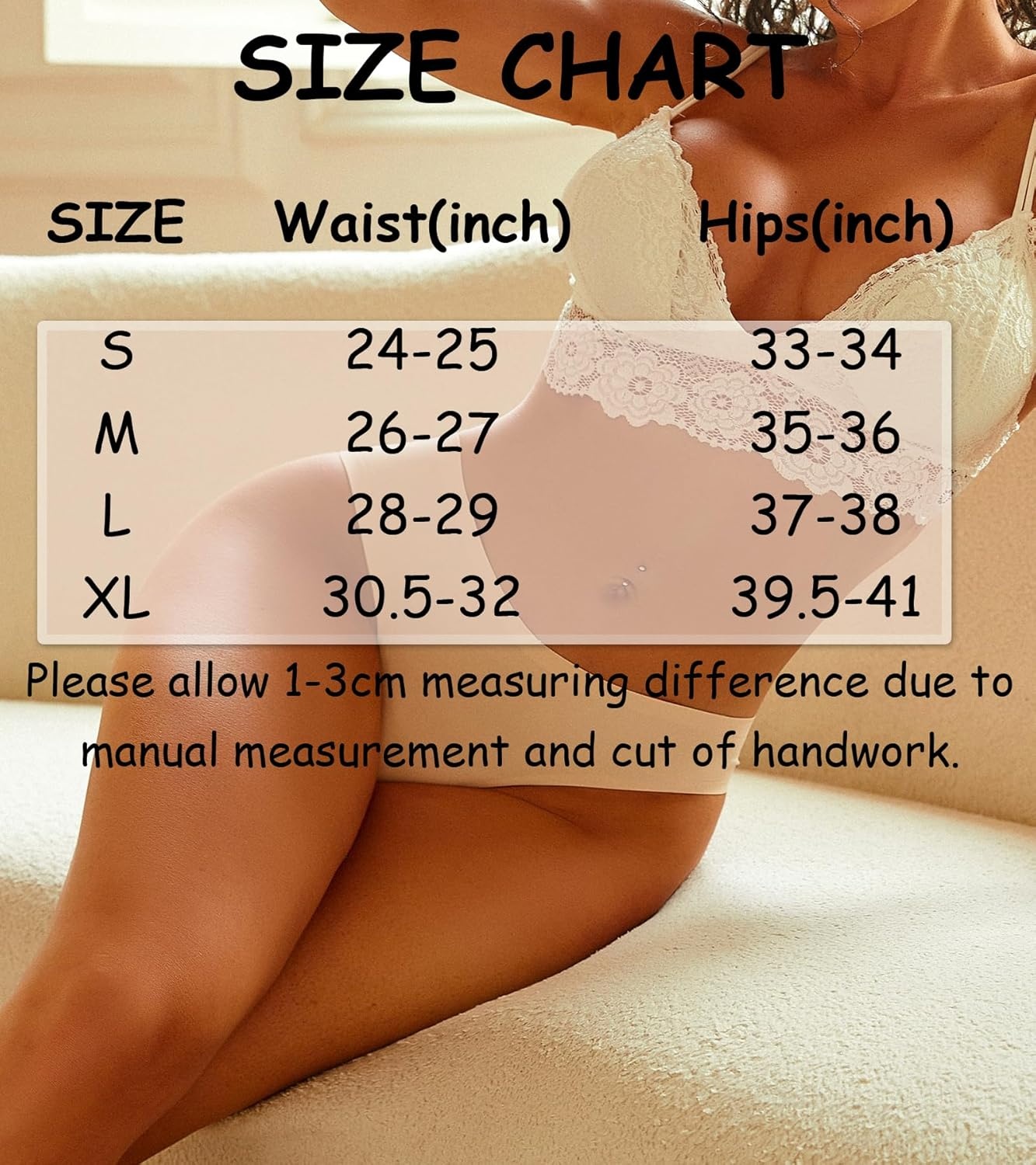 image:imageSth Big Cheeky Underwear for Women Lace No Show Bikini Soft Breathe Seamless Panties Ladies Sexy Hipster Set 6 PackBlack Mocha Gray Brick Yellow White Skin Tone Grape Purple