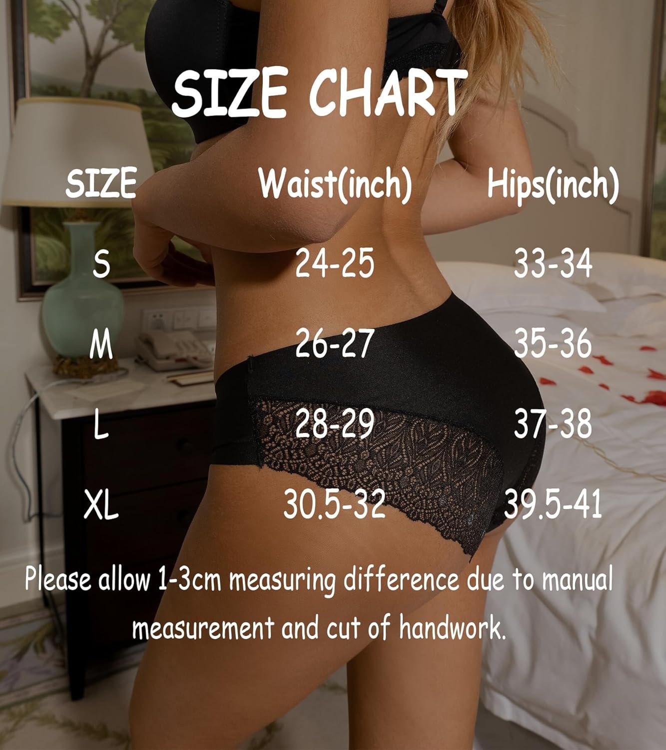 image:imageSth Big Cheeky Underwear for Women Lace No Show Bikini Soft Breathe Seamless Panties Ladies Sexy Hipster Set 6 PackBlackredpinkdark Bluesilver Graykhaki