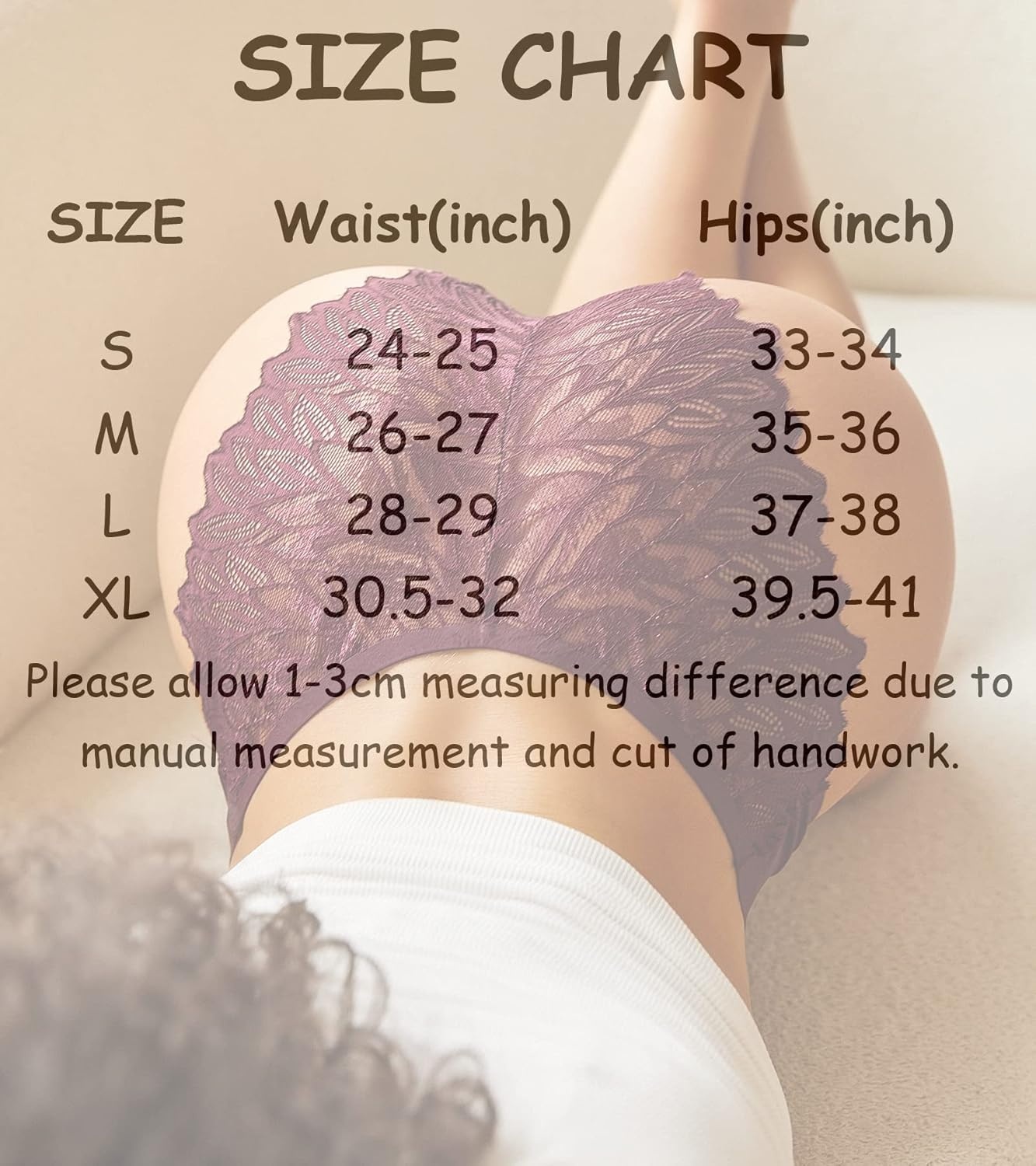 image:imageSth Big Cheeky Underwear for Women Lace No Show Bikini Soft Breathe Seamless Panties Ladies Sexy Hipster Set 6 PackMixcolor a 6pack