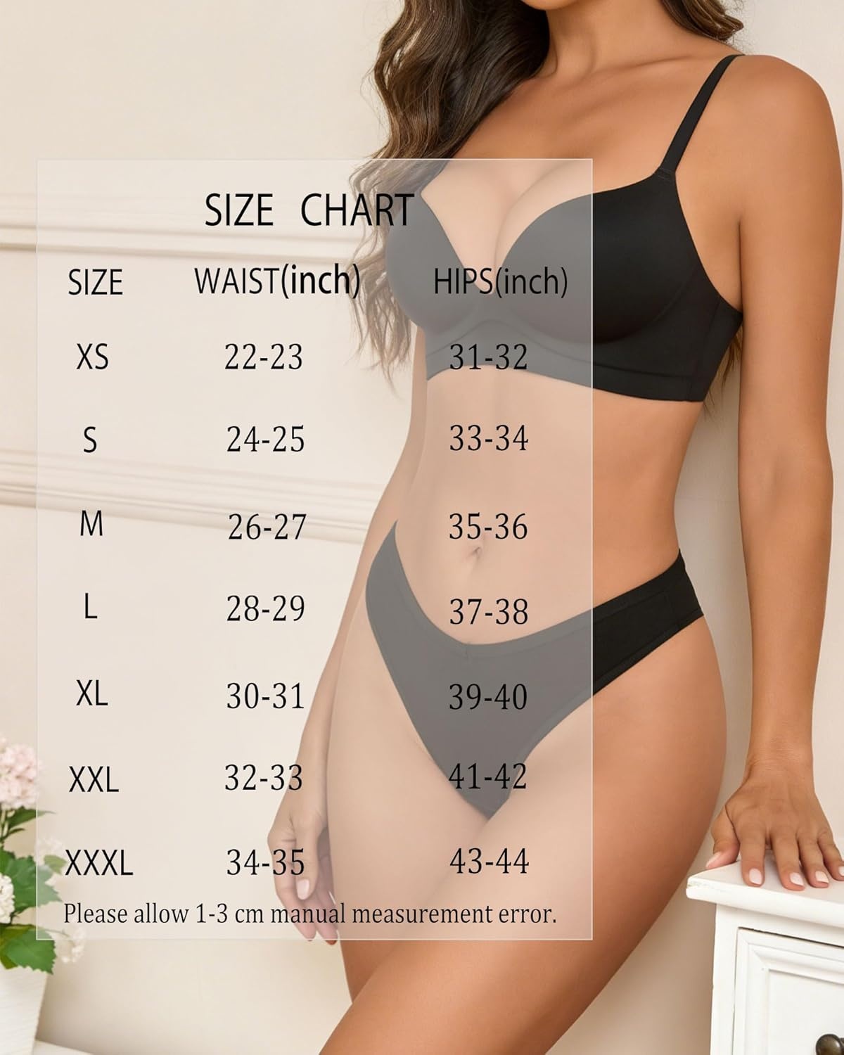 image:imageSth Big Cotton Underwear for Women Breathable Sexy Vwaisted Thongs Soft Stretchy Ladies Panties 9 PackColorb