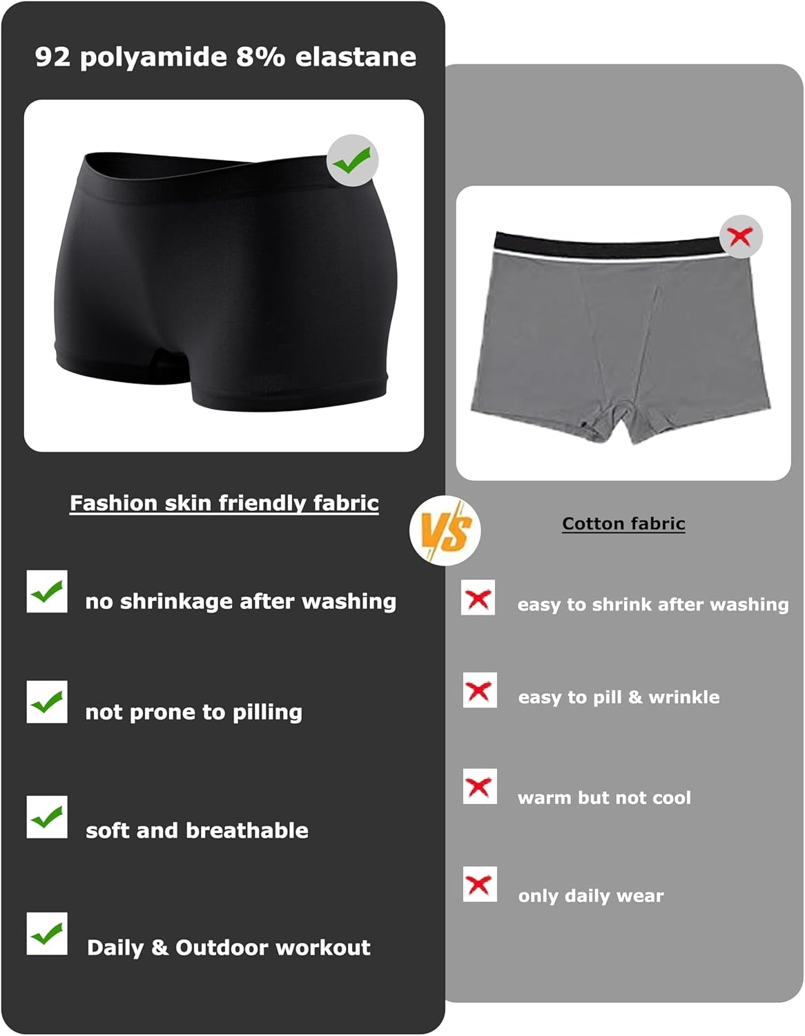 image:imageWomens Boyshorts Underwear Seamless Boxer Briefs Full Coverage Soft Stretch Boxer Shorts For Women 4 PackBmulticolor4 Pack