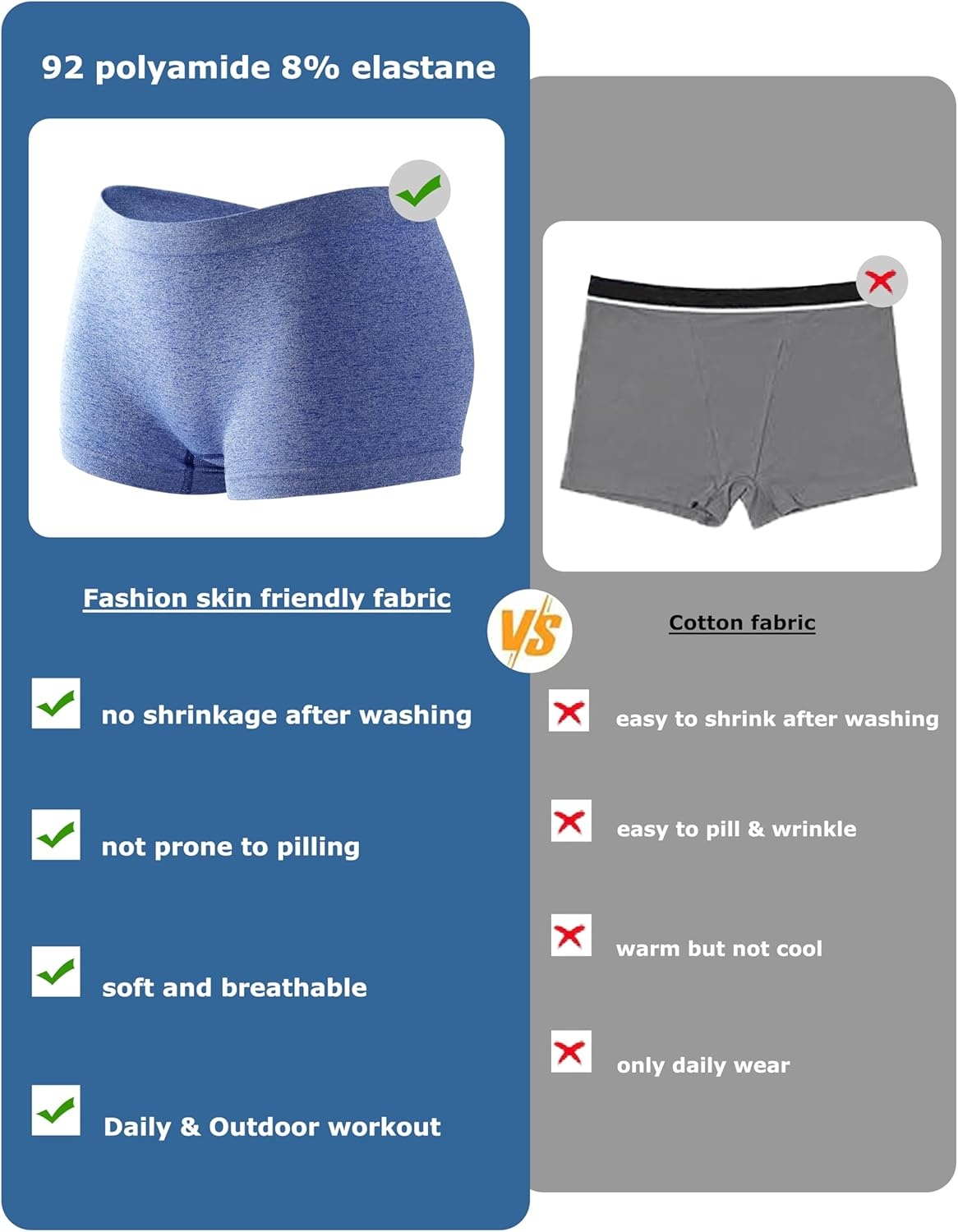 image:imageWomens Boyshorts Underwear Seamless Boxer Briefs Full Coverage Soft Stretch Boxer Shorts For Women 4 PackJmulticolor4 Pack
