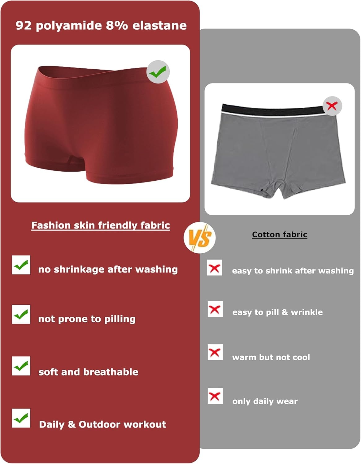 image:imageWomens Boyshorts Underwear Seamless Boxer Briefs Full Coverage Soft Stretch Boxer Shorts For Women 4 PackLmulticolor4 Pack