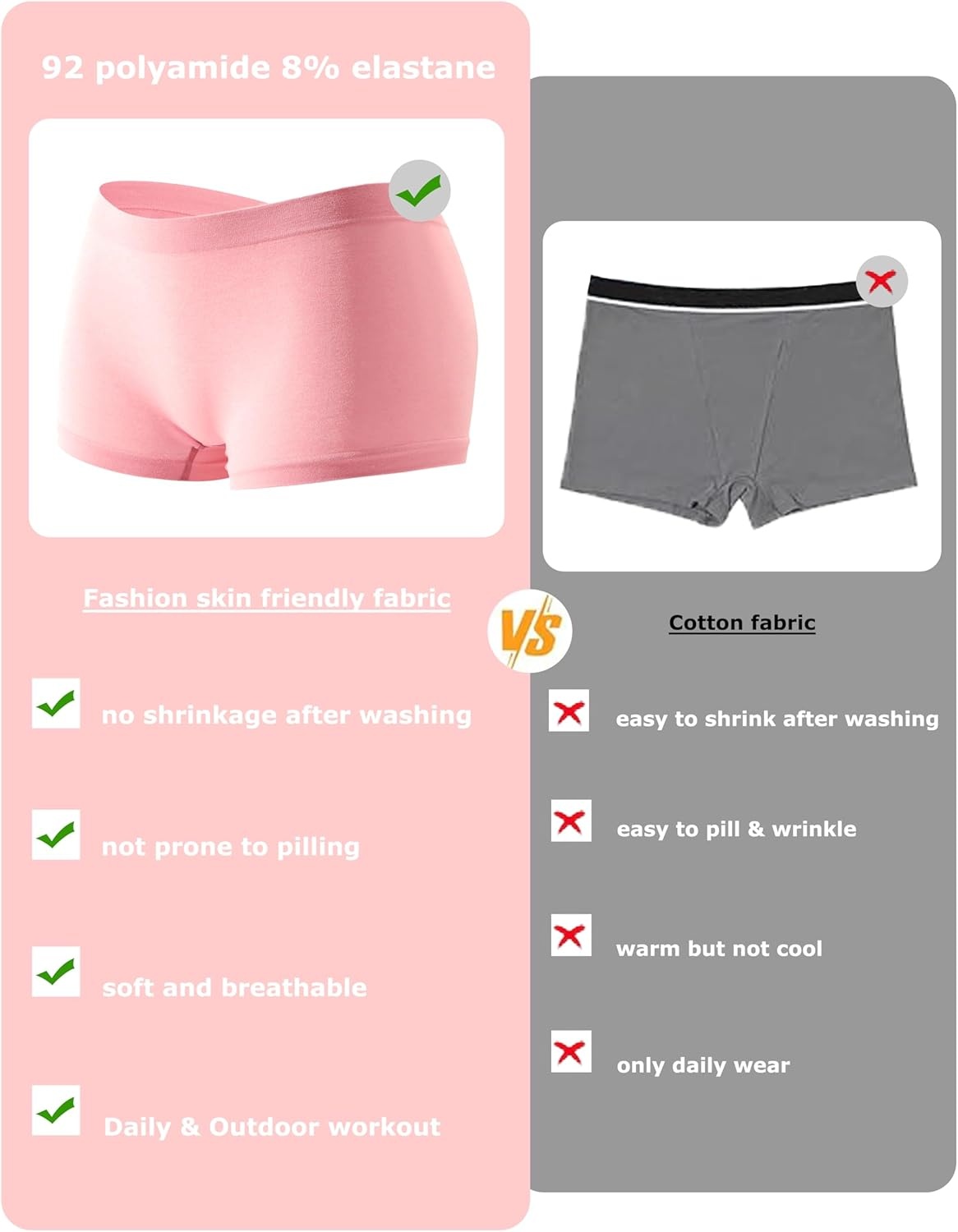 image:imageWomens Boyshorts Underwear Seamless Boxer Briefs Full Coverage Soft Stretch Boxer Shorts For Women 4 PackMmulticolor4 Pack