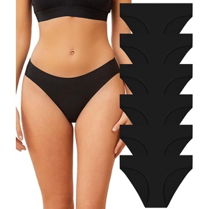 image:imageSeamless Underwear for Women Soft No Show Panties Sexy High Cut Invisible Hipster Silky Cheeky Ladies Bikini 6 PackColor C