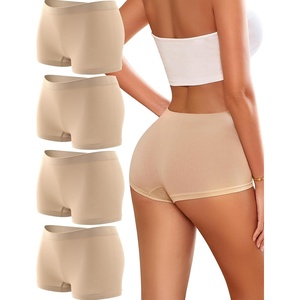 image:imageWomens Boyshorts Underwear Seamless Boxer Briefs Full Coverage Soft Stretch Boxer Shorts For Women 4 PackKmulticolor4 Pack
