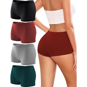 image:imageWomens Boyshorts Underwear Seamless Boxer Briefs Full Coverage Soft Stretch Boxer Shorts For Women 4 PackLmulticolor4 Pack